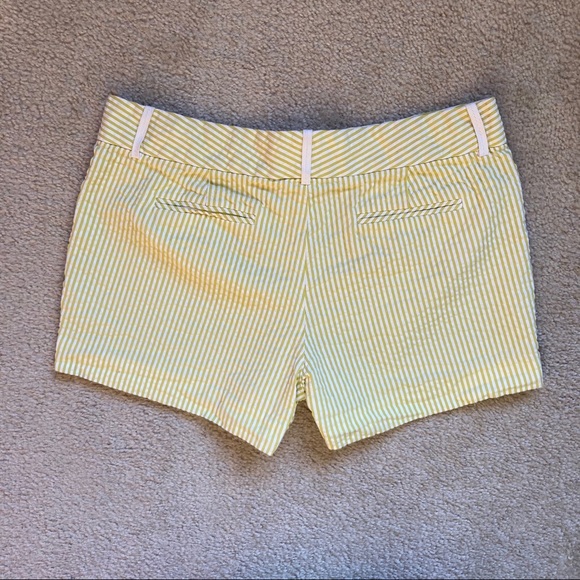 J.Crew Yellow Seersucker Textured Cotton Shorts - Picture 6 of 8